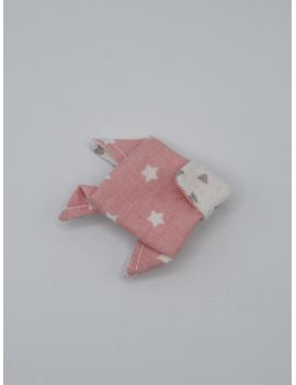 Broche origami poisson tissu