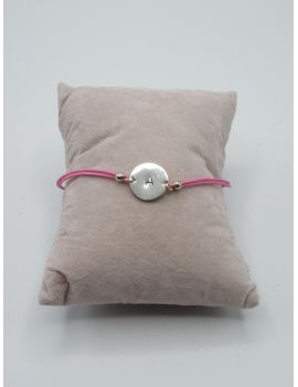 Bracelet élastique avec disque poinçonné taille adulte